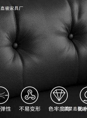 公寓沙发小户型出租客厅理发店人棋牌室VMN休息待黑房色皮布双接