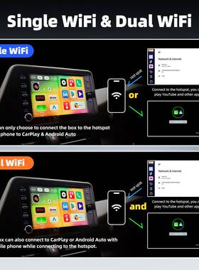 热销原车carplaMy车有线转无线/安61307卓系统导航载互联H盒DI转