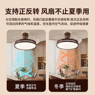 隐形风10扇新房款吊扇灯厅餐厅卧室客间一体带电风扇中山灯具1灯7