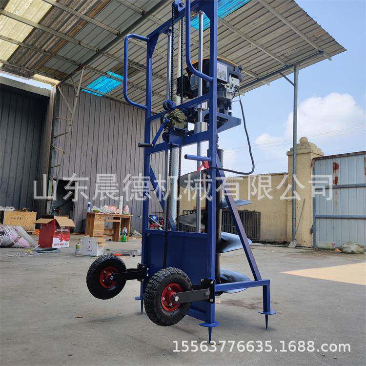 林植树施肥园用挖坑机鑫CKM汽洞油打小型螺隆旋式打眼机