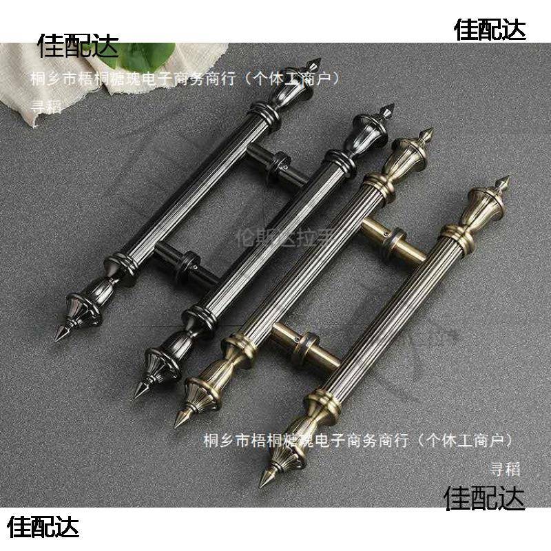 玻璃门门大拉手推拉门厚把手MAF欧式仿古红铜古无木框门加不锈钢