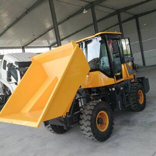 前程翻车建斗机械前卸式工程车型工地翻斗车筑大装载车