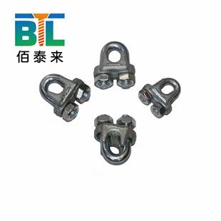 永年型号齐全厂家直销头国标玛卡钢卡绳卡夹镀锌扣钢丝绳扣锁重型