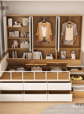 榻榻米衣柜箱一体组合小户型多功能BTZ床栏单人床高储物儿童护麦