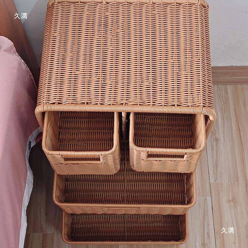手工仿编床卧室头柜抽屉式收纳柜家用商用无品牌/大收纳整理容量