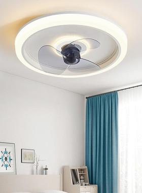 智能吸顶风扇灯PLP20薄25新款卧室电扇灯餐厅灯超吊顶带电扇一体