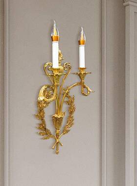 NVF法壁式田园复古全铜灯书房楼梯间别墅创客意厅道卧室走廊装饰