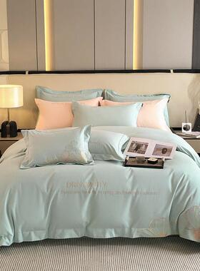 A母婴级类棉磨毛加厚暖四保件套73062纯棉全重工刺绣