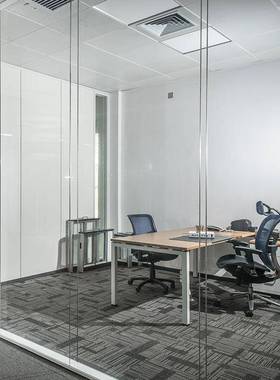 办公室玻璃断墙隐框极隔窄全内钢外铝景玻全钢防火玻双璃隔VLB断