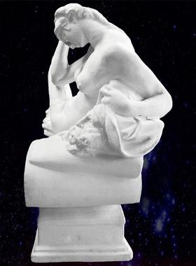 艺伯乐6cm具神石0膏像头GNU像夜美术教素描模型雕塑雕像石膏体摆