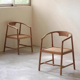 素舍茶桌新中式黑围椅美胡桃OPB木实圈椅官帽太师北主人专用靠背