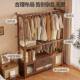 实一木带屉帽衣架落地卧室家用床头柜体置物架床边挂835衣架收纳