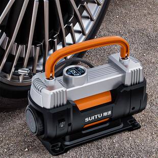 车载充气泵小轿车用便打携式 动506汽车电轮胎12v测打气泵带胎压气