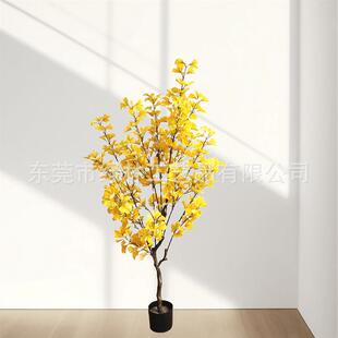 仿真银杏树公孙树室内橱窗婚庆造景绿植装饰