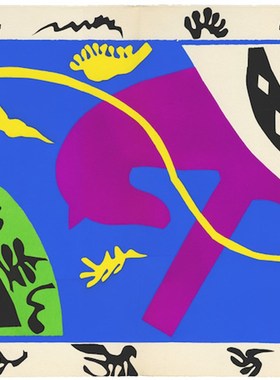 马蒂斯剪纸 Matisse 经典艺术印画 动物猫马 旁白VoiceOver装饰画