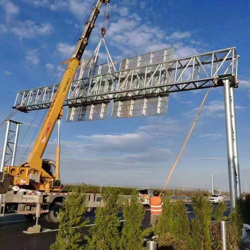 交通标志牌立杆标识杆指路牌立柱交通信号杆限高限速F型单双悬臂