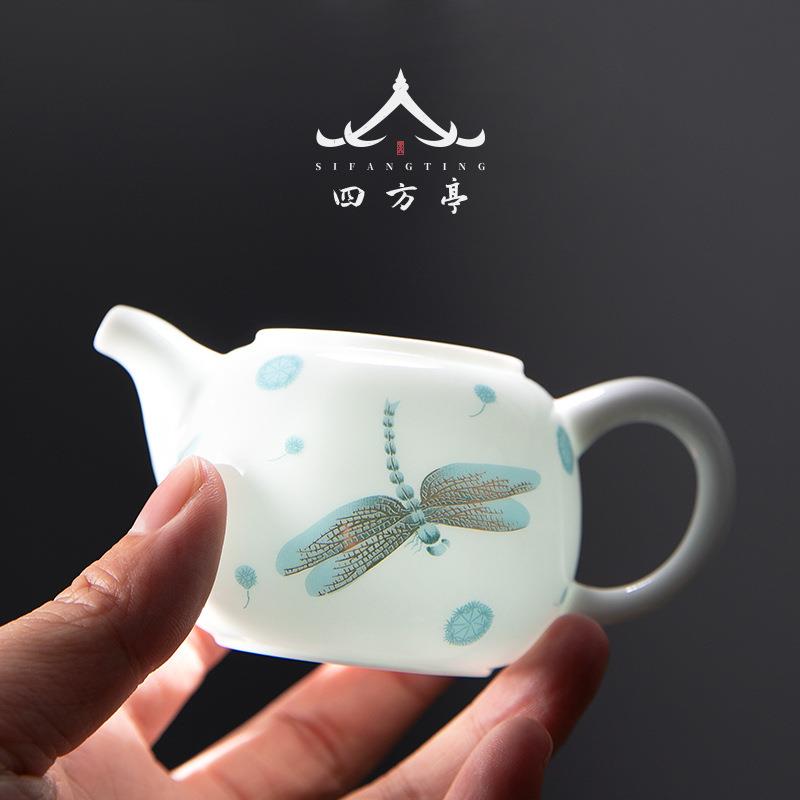唐俊茶壶陶瓷单个家用陶瓷冲茶器泡茶创意手工过滤单壶中式茶具