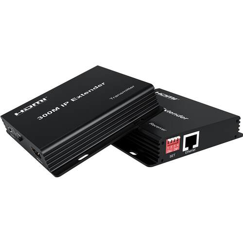 HDMI延长器300米网线IP延长传输器HDMI转网口RJ45TCP300M