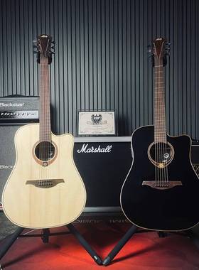 法国LAG单板电箱吉他面单T118DCET70DC民谣吉他弹唱指弹木吉他