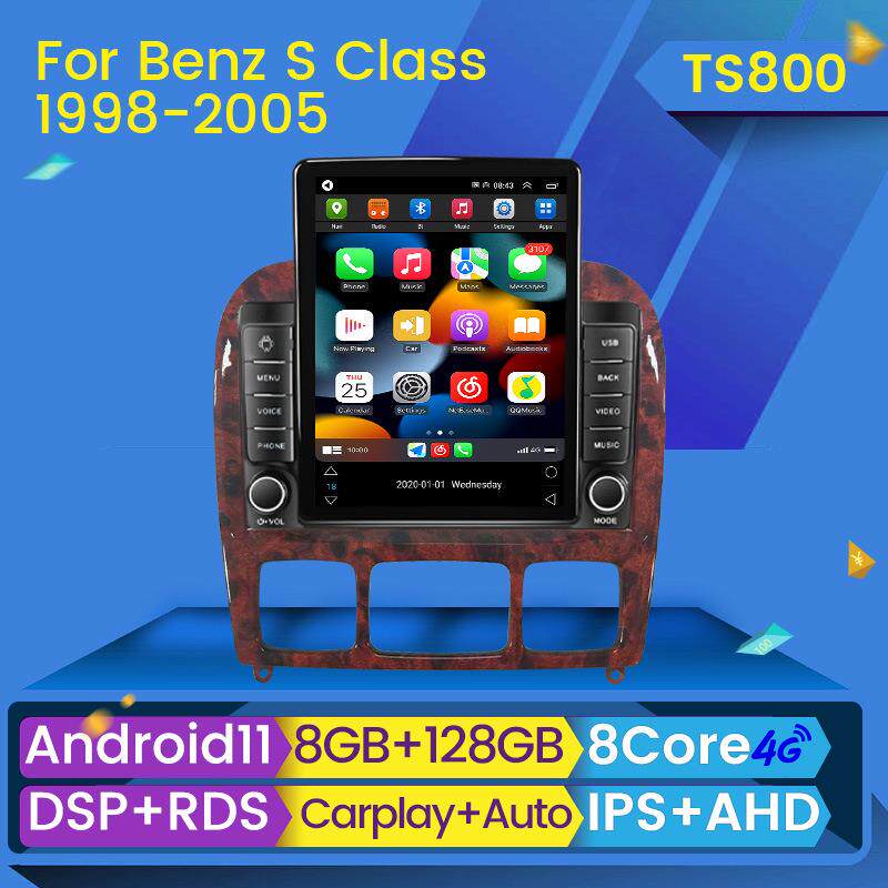 适用于1998-2005BENZSCLASSW220石碑机竖屏车载安卓导航仪