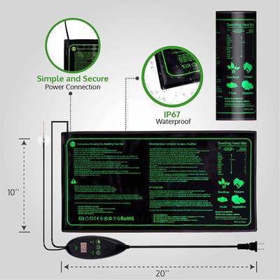 20*10inch数显温控调温植物播种发芽育苗加热垫HeatMat