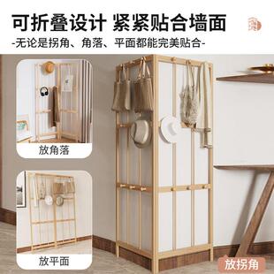 可折叠衣帽架落地卧室床边晚上放衣服多角度简易置物挂衣架