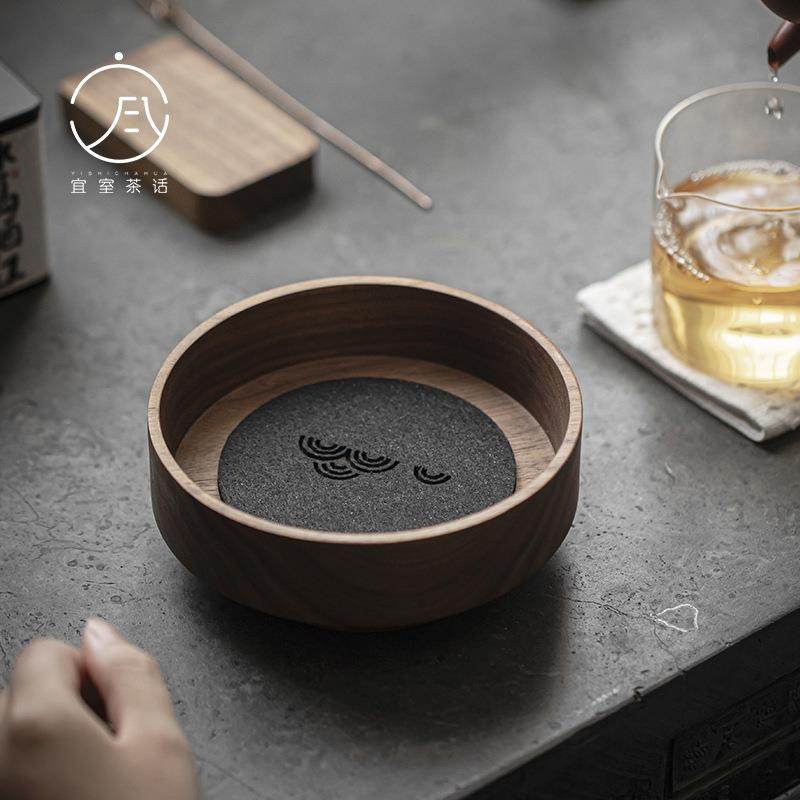 宜室茶话手作日式壶承北美黑胡桃木高脚干果点心盘壶托茶道配件,纺织面料/辅料/配套,纺织机械配件,淘宝优惠券,粉丝福利购,淘宝优惠卷