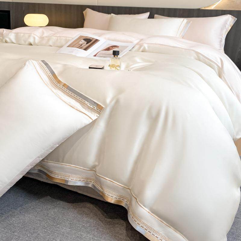 夏季凉感非天丝四件套2024新款夏天冰丝裸睡床单床笠被套床上用品,纺织面料/辅料/配套,纺织机械配件,淘宝优惠券,粉丝福利购,淘宝优惠卷