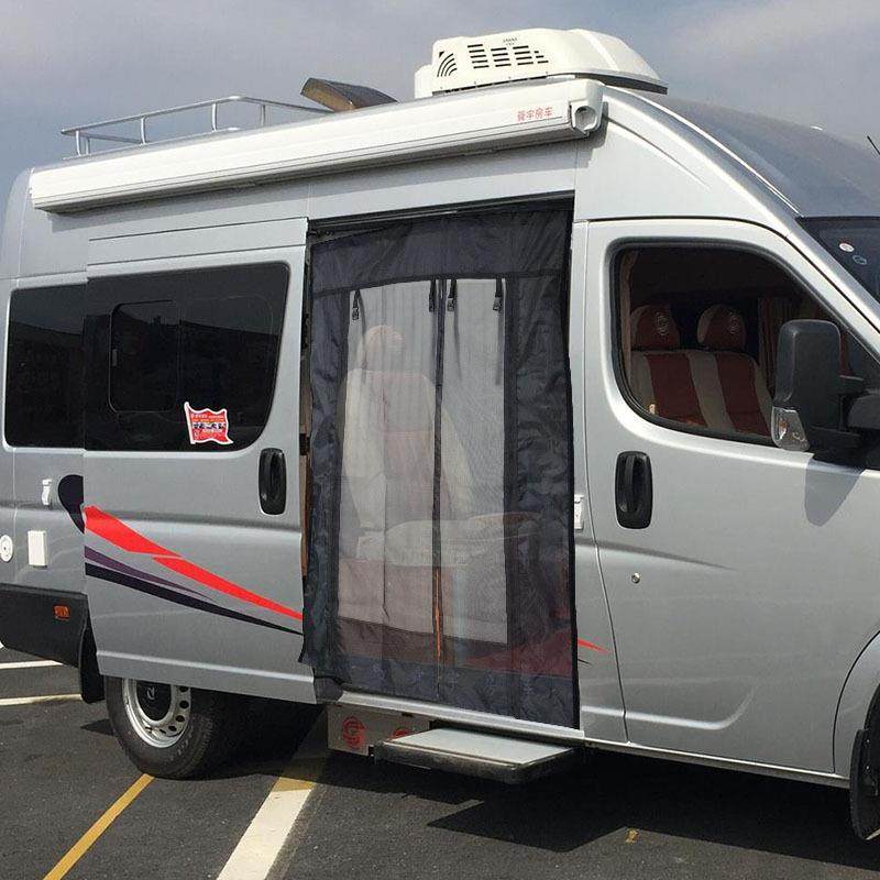 特斯林网房车防蚊昆虫门帘露营车防晒透气全覆盖卷帘