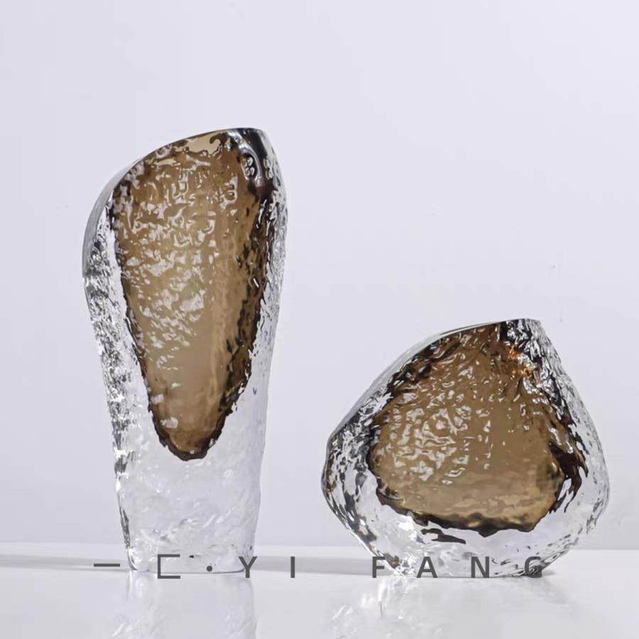 轻奢厚重玻璃花瓶摆件手工艺术花器客厅茶几样板间家居装饰品琉璃,农用物资,其他肥料,淘宝优惠券,粉丝福利购,淘宝优惠卷