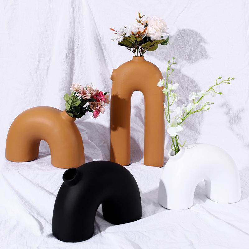 北欧风U型家居花瓶摆件客厅插花桌面干花器干花摆件现代简约装饰,农用物资,其他肥料,淘宝优惠券,粉丝福利购,淘宝优惠卷