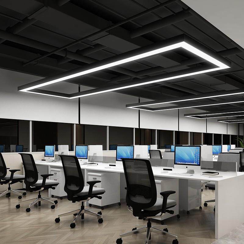 led长方形吊灯办公室会议室超亮店铺大厅展厅商场健身房超市灯具