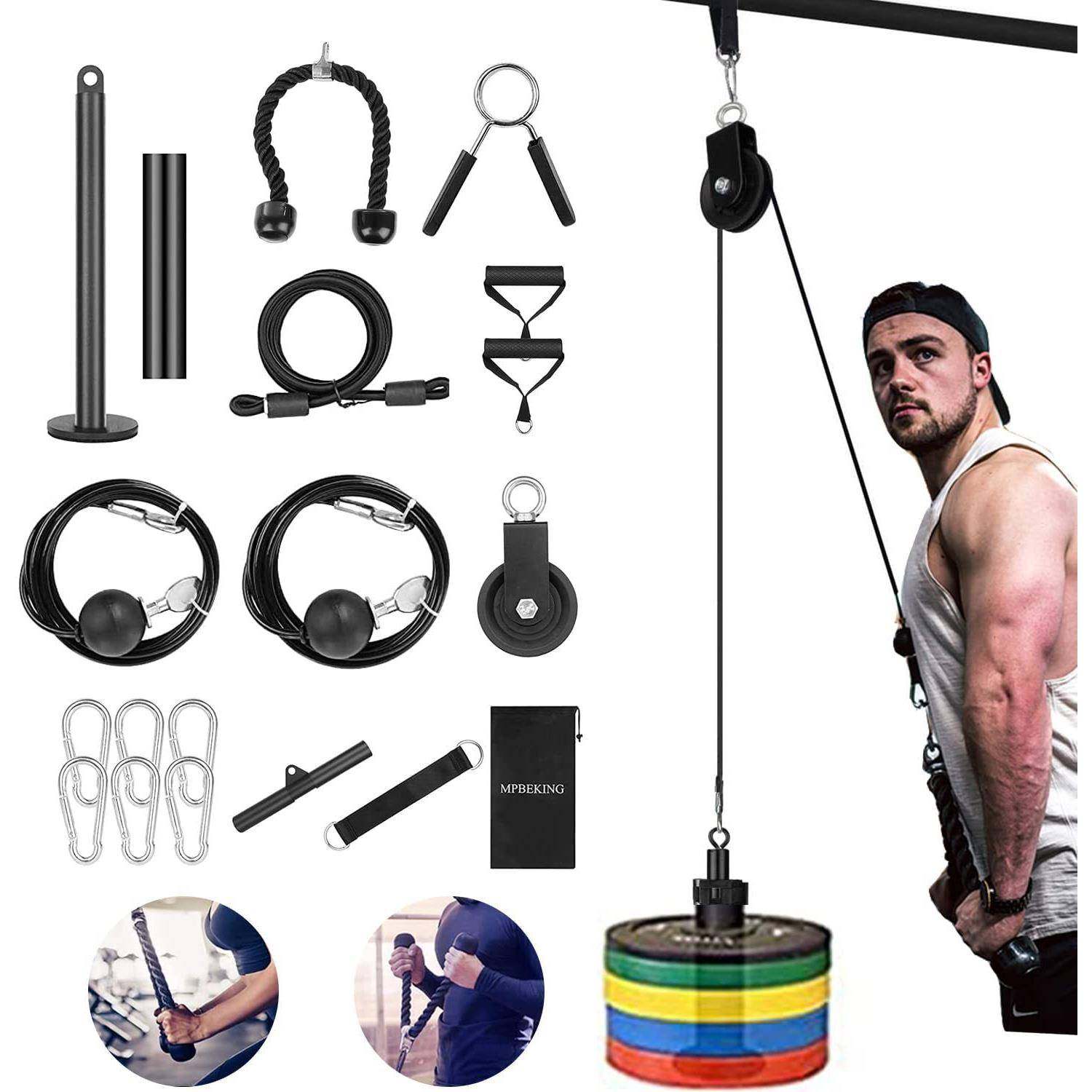 滑轮绳索升降70和90英寸滑轮电缆机适用于三头肌下拉通用托盘,工业油品/胶粘/化学/实验室用品,其他实验室设备,淘宝优惠券,粉丝福利购,淘宝优惠卷