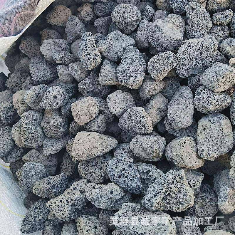 煅烧火山石颗粒现货高温处理防爆火山石火炉用防爆火山石块