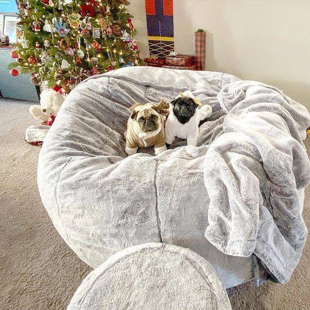 豆袋懒人沙发豆包人造毛皮海绵包热销5FT6FT7FT沙发源