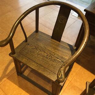 太师椅鸡翅木圈椅三件套靠背椅中式实木休闲管帽椅茶桌椅办公其他