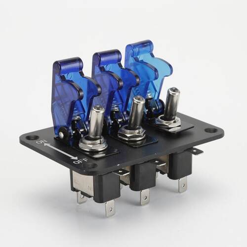铝面板组合开关12V20A房车改装面板开关赛车3组拨动开关