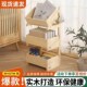 实木置物架多层落地收纳架客厅陈列架厨房多格蔬菜展示架木质书架