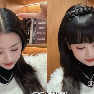 刘海假发发箍一体式假发麻花发箍