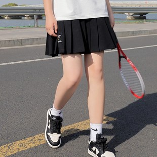 中学生半身裙少女夏装短裙防走光百褶裙初中生裤裙松紧高腰学院风