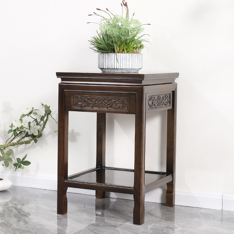 新中式实木抽屉款花架鱼缸架底座奇石桌客厅边角几置物架茶几方桌,住宅家具,花架/花几,淘宝优惠券,粉丝福利购,淘宝优惠卷