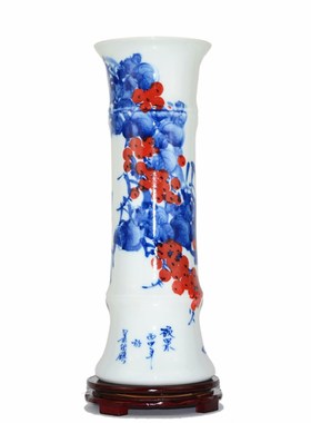 花瓶富贵竹专用陶瓷复古怀旧摆件客厅玻璃花瓶大口径加厚装饰品