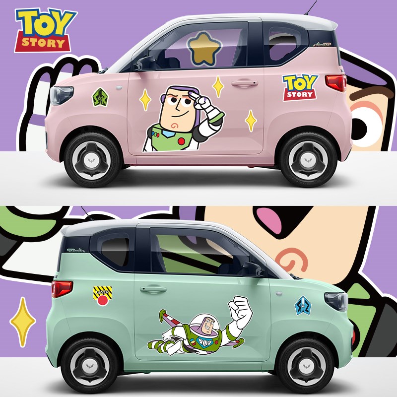 巴斯光年五菱宏光mini磁性车身贴可爱卡通装饰贴车贴汽车贴纸个性