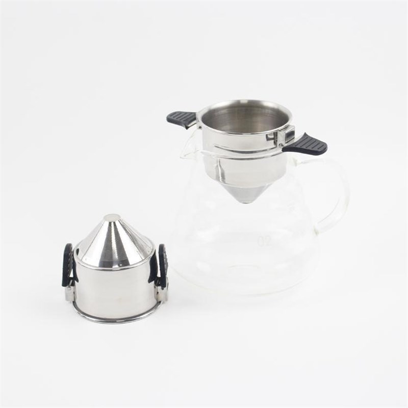 304不锈钢双耳咖啡过滤网折叠免滤纸茶滤茶粉过滤器手冲咖啡器具