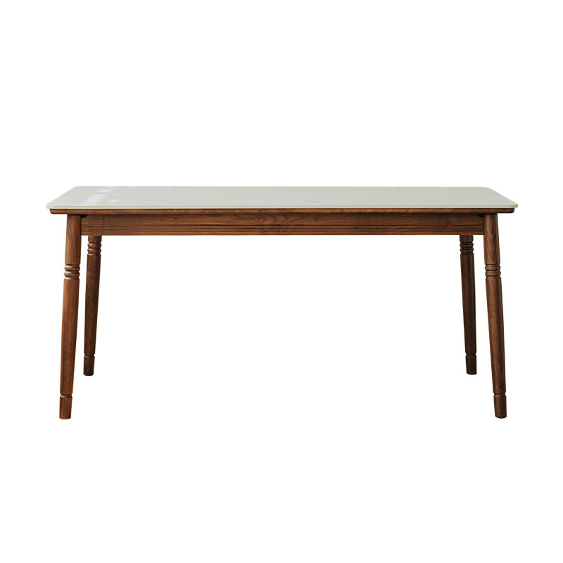 物应岩板餐桌黑胡桃木实木长方形饭桌北欧家用小户型餐桌椅组合,住宅家具,岩板餐桌,淘宝优惠券,粉丝福利购,淘宝优惠卷