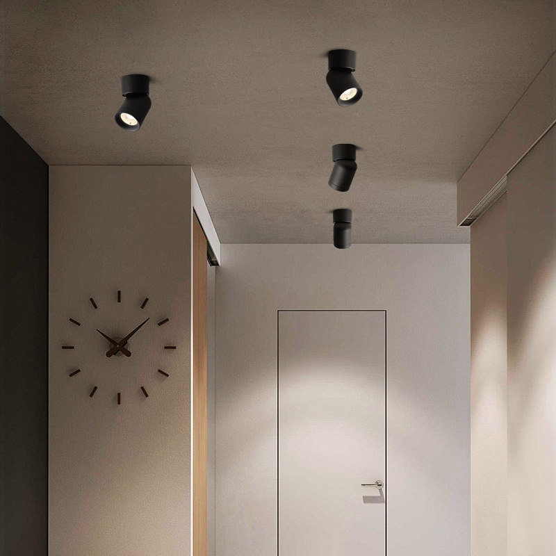 led明装射灯家用客厅吸顶式可调角度设计师照化背景墙cob明装筒灯,家装灯饰光源,明装射灯,淘宝优惠券,粉丝福利购,淘宝优惠卷