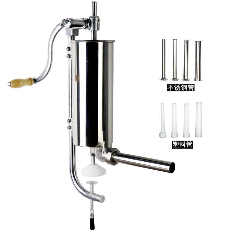 3升立式家用灌香肠机不锈钢灌肠器商用手动腊肠机灌香肠灌装机器