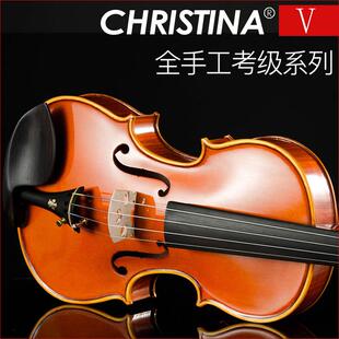意大利Christina手工制作成人实木V05A小提琴乐器实木普及小提琴