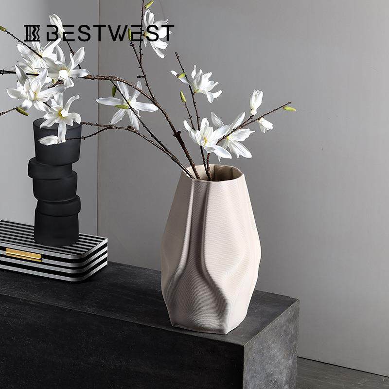 博西家居陶瓷花瓶创意家居客厅餐桌面干花插花瓶摆设软装饰摆件,纺织面料/辅料/配套,纺织机械配件,淘宝优惠券,粉丝福利购,淘宝优惠卷