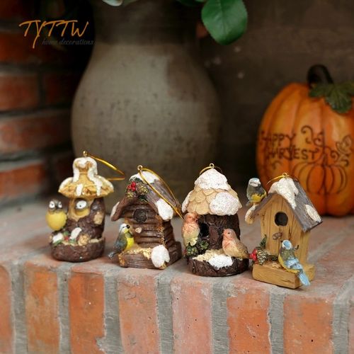 创意墙面花园阳台飘窗庭院布置挂饰小鸟窝巢创意民宿装饰品壁挂件